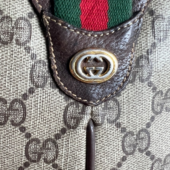 Authentic Vintage Gucci GG Monogram Supreme Sherry Web Ophidia Slingbag - Picture 9 of 14
